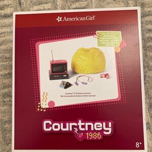 American Girl Courtney TV and Fitness Set - Pink and Yellow